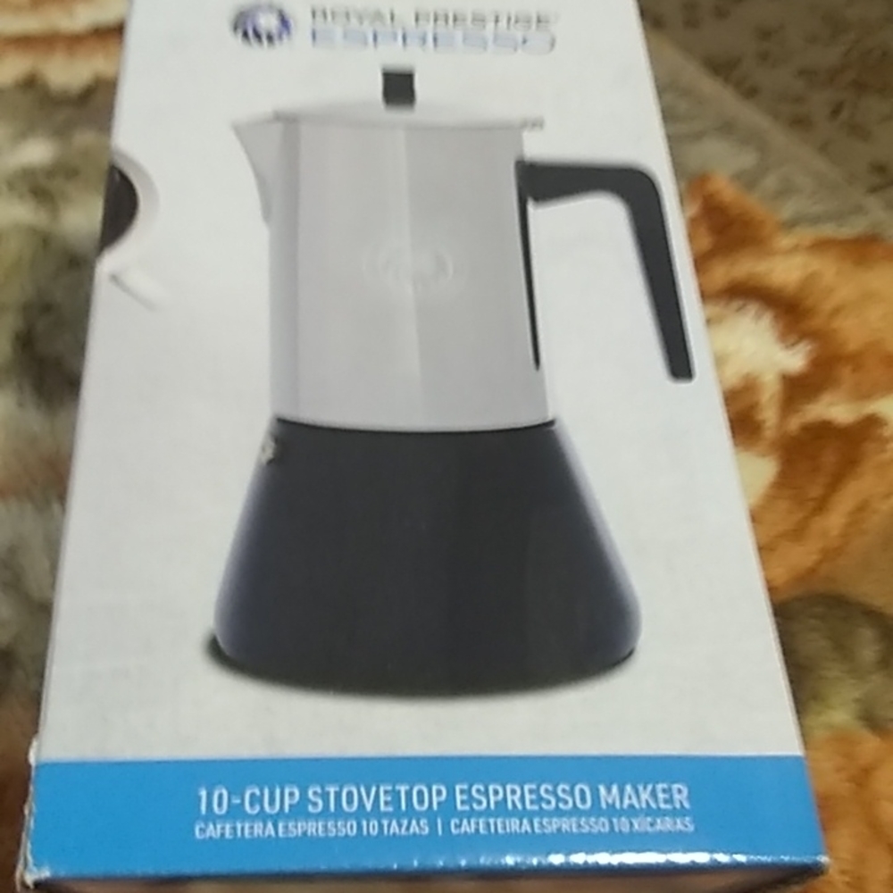 10-cup stovetop espresso maker Royal Prestige